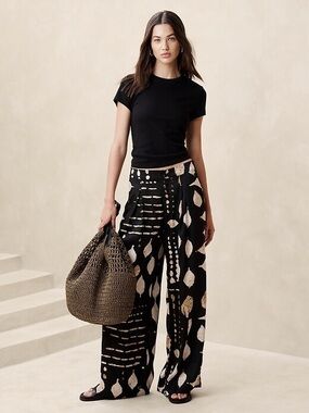 Banana Republic SILKY PLEATED WIDE-LEG PANT Petite 6